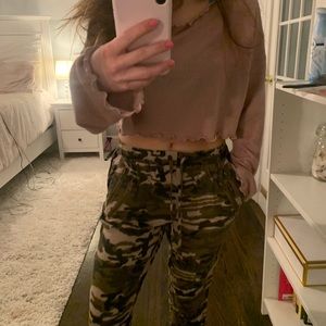 Boutique camo jean joggers